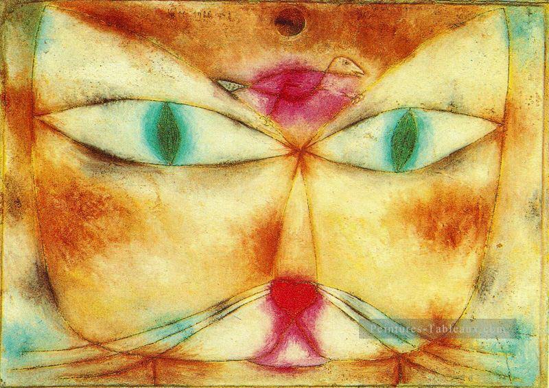 Chat et oiseau Paul Klee Peintures à l'huile